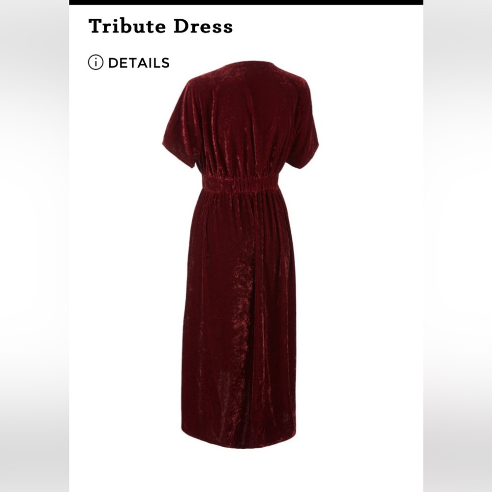 CAbi Tribute velvet red dress size Large